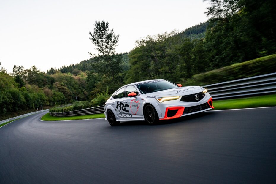 Acura Integra Type S with HRC forged wheels at the Nurburgring